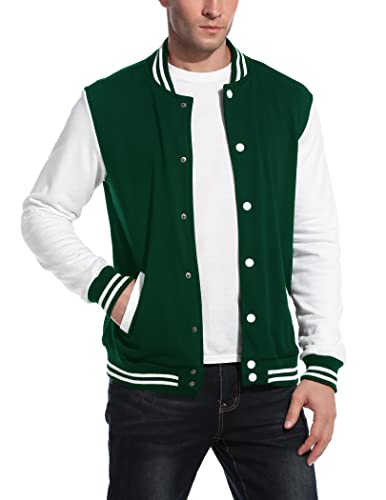 COOFANDY Men's Fashion Varsity Jacket Causal Slim Fit Cotton Letterman Baseball Bomber Jackets - Image 5