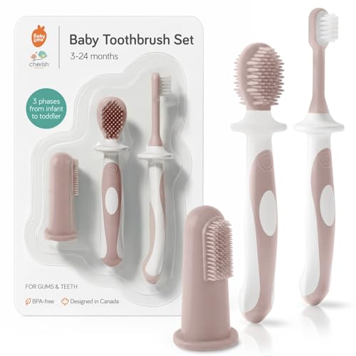 Image of Cherish Baby Care Baby Toothbrush (3-24 Months) - 3 Pack (Pink)