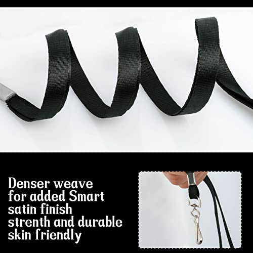 LOCONHA 50 Pack black lanyards Lanyards for Id Badges Lanyards Safety Badge Lanyard 36" with Swivel Hook