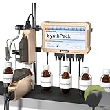 Automatic Inkjet Coding Machine for Production Line，Industrial Online Thermal Inkjet Printer with Double Printing Head for Expiry Dates, Batch Numbers, Barcodes, QR Codes, Logos (2 Nozzles, SL1)