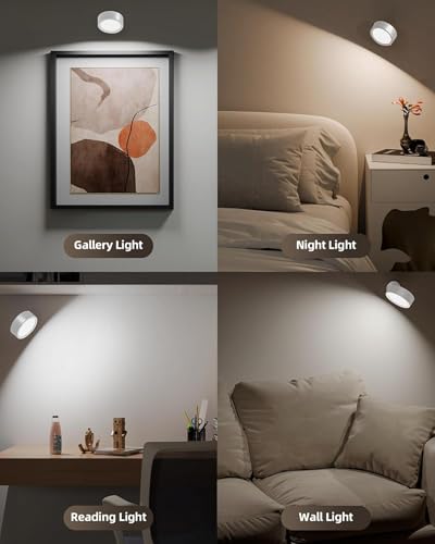 EZVALO LED Wall Mounted Lights, 5500mAh Rechargeable Wall Sconces Lamp ...