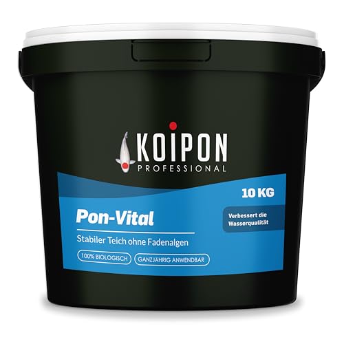 KOIPON Pon-Vital 10 kg, Die 100% biologische Alternative zum Fadenalgenvernichter gegen Algenwachstum und Fadenalgen im Gartenteich
