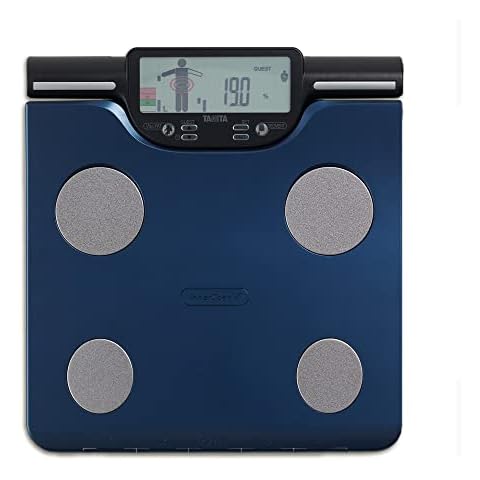 TANITA BC-602 Segmentale Körperanalysewaage Körperfett Muskelmasse pro Körperteil Tägliche Kalorienaufnahme 10 Ablesungen Blau Cover