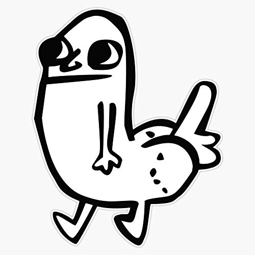Dickbutt Meme Vinyl Waterproof Sticker Decal Car Laptop Wall Window Bumper Sticker 5'