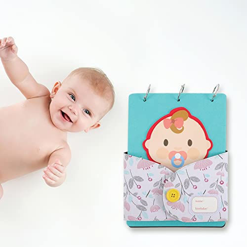 LUOZZY Álbum de fotos de recordações de bebê para recém nascido (menina)