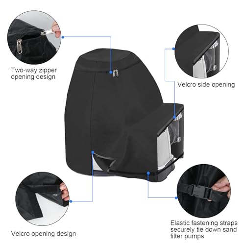 Pool Pump Cover, Pump House for Pool Pump, Pool Pump Cover, Sand Filter System Cover, Pool Pump House, Pool Pump Cover (14-16 Inches) - Image 2