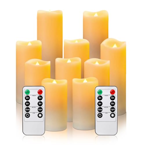 Consejos para Comprar Velas de Pilas Walmart de esta semana. 44 SlowTon Velas LED sin Llama, Impermeables Velas Eléctricas con Brillo Ajustable y Control Remoto de Temporización, Luz Decoración Hasta 500 Horas de Luz, Ecológicas (B-10...