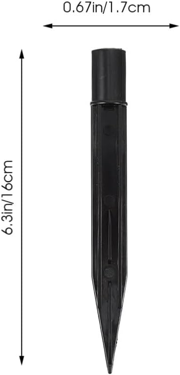 Kisangel Garden Lamp Stakes Replacement Ground Stakes for Solar Light Candy Cane Stakes 10-Pack Plastic Outdoor Lawn Pathway Lighting Accessories 4.33X0.47X0.1 Inches - Image 2