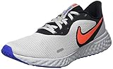 Nike Revolution 5, Running Shoe Hombre, Black/Chile Red-Light Smoke Grey, 41 EU