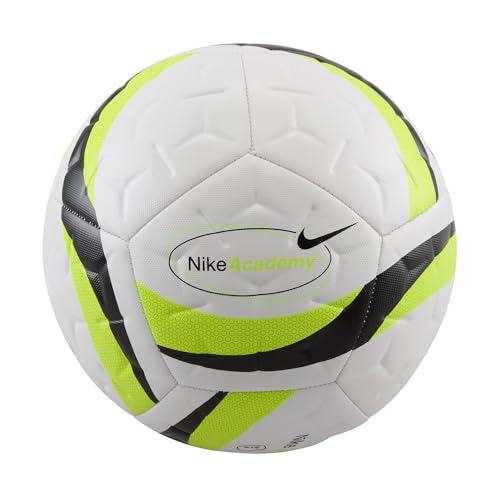 Nike Unisex Academy - Team - Fa25 Fußbälle, White/Volt/Black, 5