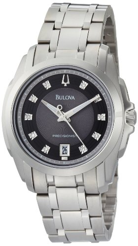 �u���[�o Bulova Men's 96D110 Precisionist Longwood Diamond Black Dial Bracelet Watch [���s�A���i]