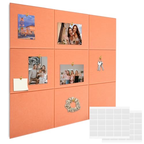 Tableau d'affichage feutre rose pour bureau et chambre d'enfant 90x90