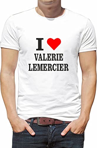 Photo de Générique T Shirt Personnaliser humoriste i Love Valerie lemercier N268 (2XL, Blanc)