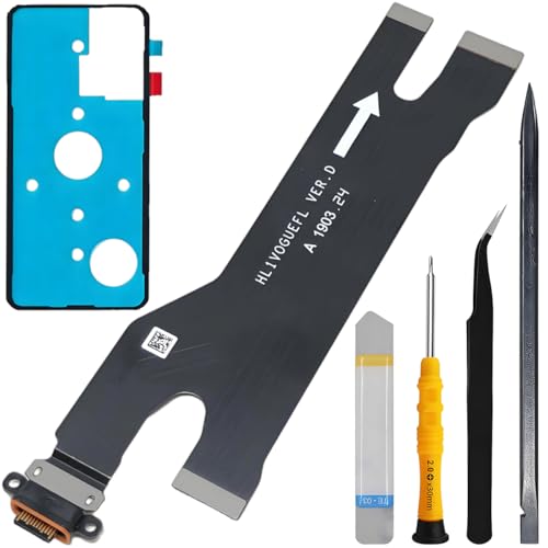 Image of ZHUROUPU Dock Connecter Charging Port Flex Cable Replacement for Huawei P30 Pro VOG-L29 VOG-L09, VER.D USB Type-C Microphone/Audio Jack for P30 Pro 2019 6.47 inch with Waterproof Adhesive & Tools