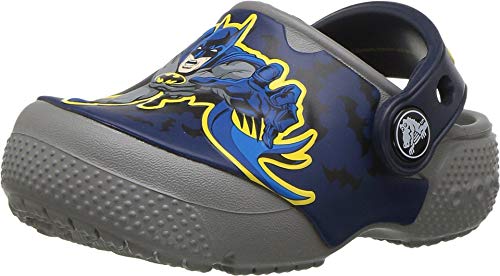 Crocs Boys' Crocsfunlab Batman Clog, Smoke, 12 M US Little Kid