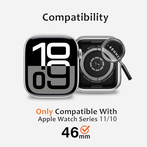 Coque Titane Apple Watch 11 46mm Amizee au design ultra mince - 5