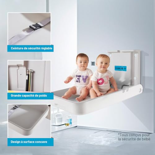 Table à langer murale pour toilettes commerciales et ERP - 6