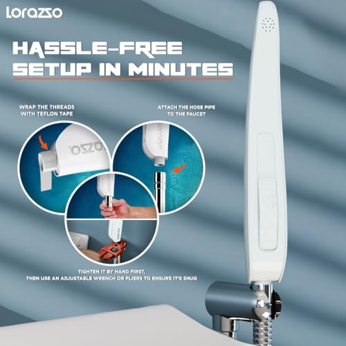 Image of Lorazzo S1 Health Faucet with AquaSlide Switch and Pure Brass Cartridge (Gun only) | Jet Spray Pipe for Toilet | Faucet for Toilet | 1-Year LORAZZO Limited Warranty