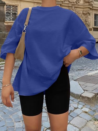 Image of Trendy Queen Womens Oversized T-Shirts Short Sleeves Workout Tops | Casual Summer Gym Tees Plus Size Fashion Clothes 2026