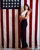 Posterazzi Melania Trump In Front Of American Flag Photo Print (16 x 20) - Item # MVM05583