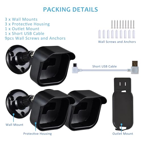 All New Blink Outdoor 4/2K+ Camera Mounting Brackets,3 Pack Weatherproof Protective Housing and 360 Degree Adjustable with Sync Module Core/XR Wall Mount (Blink Camera is Not Included) by GoHonor - Image 7