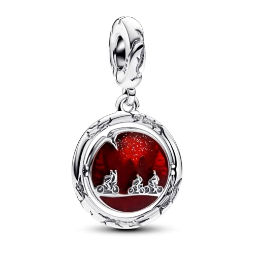 Image of S925 Sterling Silver Romantic Charm Pendant, Gifts for Family Friends Girlfriend, Valentine's Day Birthday Christmas Anniversary, Bracelet Necklace Bead Dangle Charm for Women Jewelry