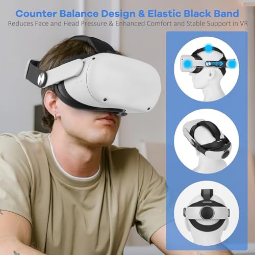 Hurra Head Strap with Battery for Oculus Quest 2, 10000mAh Fast Charging - 4