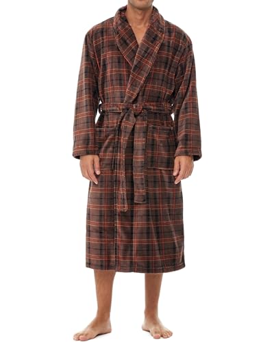 Alexander Del Rossa Mens Robe Plush, Bath Robe for Men, Lightweight Robes, Warm Fleece Bathrobe4
