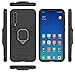 LuluMain Compatible with Xiaomi Mi 9 SE Case, Metal Ring Grip Kickstand Shockproof Hard Bumper (Works with Magnetic Car Mount) Dual Layer Rugged Cover for Xiaomi Mi9 SE (Black)