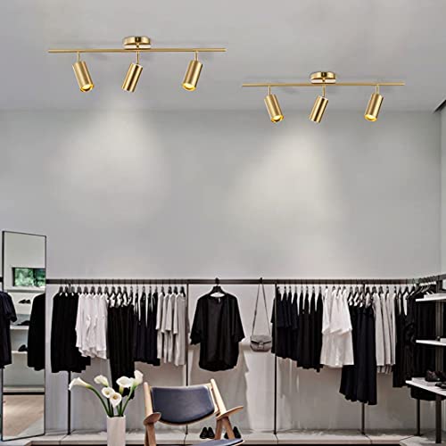 Kco Lighting Adjustable Track Lighting Fixture Brushed Brass Flush Mount Ceiling Light Fixture For Kitchen Dining Room Spotlight (3 Light) #TOP5