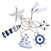 GALPADA 6Pcs Decorazioni Nautiche in Stile Mediterraneo Mini Pesci a Stella Pendenti Kit Ornamenti Appesi Ornamenti