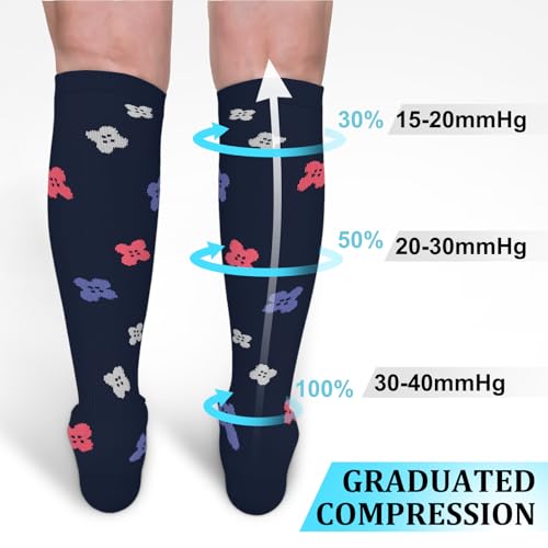 Image of Graduated Medical Compression Socks for Women&Men 20-30mmhg Knee High Sock