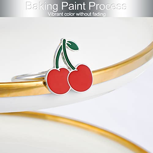 Napkin Rings, Metal Napkin Rings Cherry Decor, Napkin Rings Set Of 8 For Festival, Party, Wedding, Gathering, Table Setting, Table Decoration #TOP2