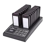 Batterie rechargeable : chaque téléavertisseur est doté d'une batterie rechargeable intégrée de 200 mAh, avec une longue endurance, avec un voyant de charge, ce qui rend le chargement pratique.