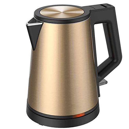 Hervidor eléctrico de bajo consumo de 0,8 l, calentador de agua con revestimiento de acero inoxidable sin costuras, olla antiescaldado de ebullición rápida cepillada de 800 W, para té con agua