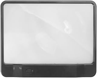 DNIEBW Eye Candy Magnifier Folding Handheld 3X Large Rectangle Lighted Magnifier with Side Bracket for Macular Degeneration Seniors Reading Newspaper, Books, Lighted Gift for Low Visions