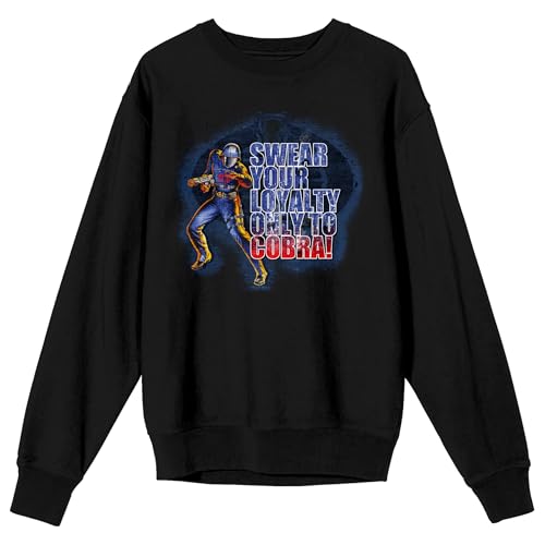 G.I. Joe Swear Your Loyalty Only To Cobra Adult Black Crew Neck Sweatshirt
