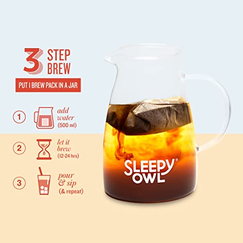 Image of Sleepy Owl Coffee Original Cold Brew Packs | Set of 3 Packs - Makes 9 Cups | 3 Step Brew - No Equipment Required | Cold Brew Coffee | 100% Arabica Beans