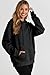 SHEWIN Oversized Sweatshirt for Women Loose fit Casual Long Sleeve Waffle Hoodies Pullover Sweatshirts Soft Trendy Fall Outfit for Women 2025,US 16-18(XL),Black