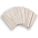 StyloVue Peel and Stick Backsplash for Kitchen, 3" x 6" PVC Subway Tile Upgraded Backsplash Stick on Tile Elevate Kitchen, Bathroom, Fireplace,RV - 4 Pieces Grayish Beige with Gray Grout