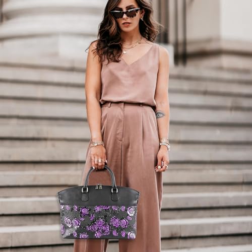 Image of Genuine Leather Handbags for Women Satchel Tote Bags Top Handle Bags