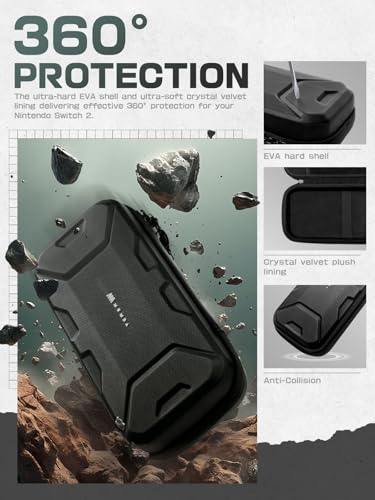 mumba carrying case for nintendo switch 2 2025 plus version portable protective travel carry handbag pouch for bladetitan case large capacity black