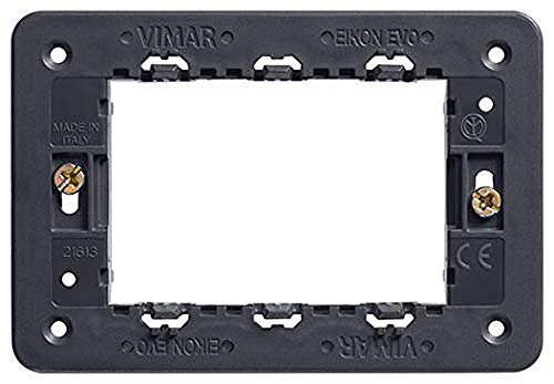 Con viti Vimar 21613 Supporto 3 Moduli, Grigio