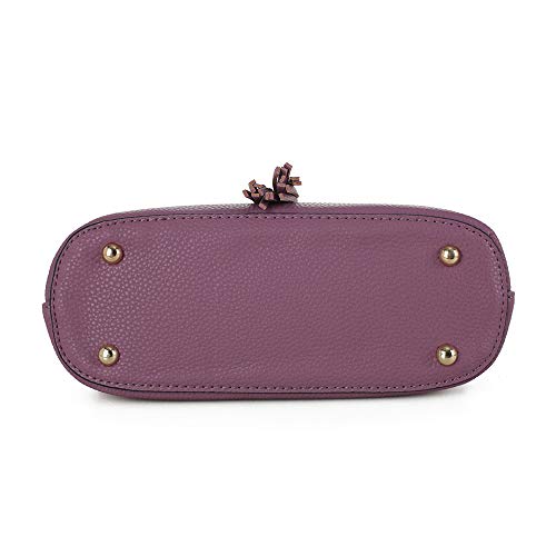 Image of SG SUGU Lunar Lightweight Medium Dome Crossbody Bag Shoulder Bag with Tassel | Zipper Pocket | Adjustable Strap