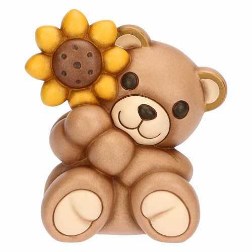 Teddy con Girasole Grande Ceramica Collezione Altro novità 2025 12.3 x 9.4 x 13.8 cm