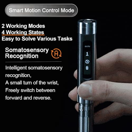 ES15S Intelligent Motion Sensing Control Electric Screwdriver Handheld Portable Screwdriver Cordless OLED Display Screwdriver with LED Illumination s Utility Computers Mobilephone