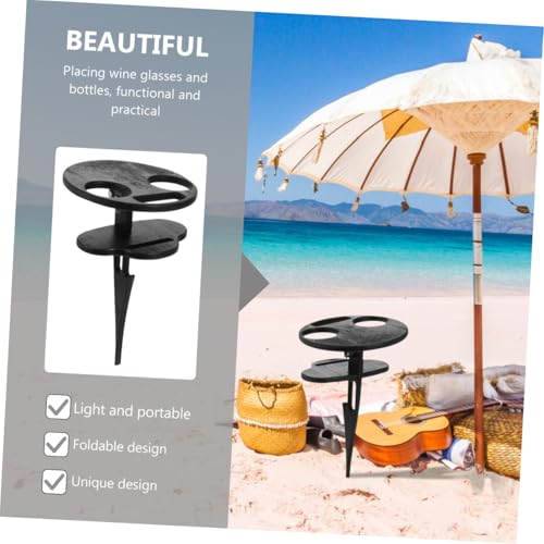 Table pliante portable ronde avec support en verre robuste - 8