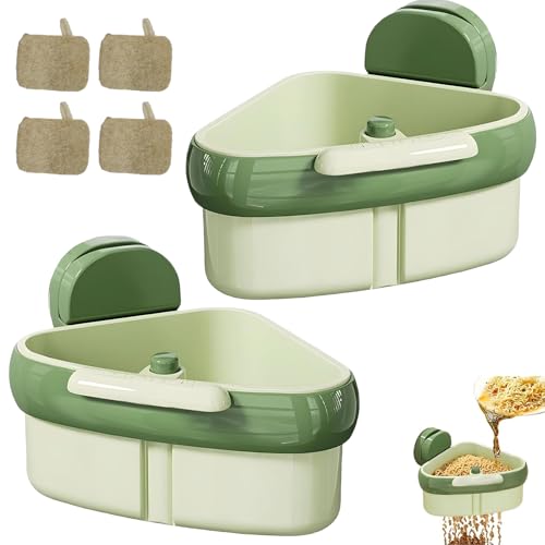 2PCS organizador de esquina para fregadero con succión