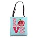 Love 1st First Grade Teacher Tote Bag