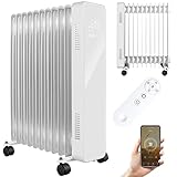 【3 verschiedenen Modus & Timer-Funktion】3 verschiedenen Modus, ECO-MODUS, KOMFORTMODUS & ANTI-FROST-MODUS; Mit dem integrierten 24-Stunden-Timer können Sie die Heizung von 1 bis 24 Stunden zum Ein- oder Ausschalten programmieren. Sie können keine bestimmte Zeit zum Ein- oder Ausschalten festlegen.